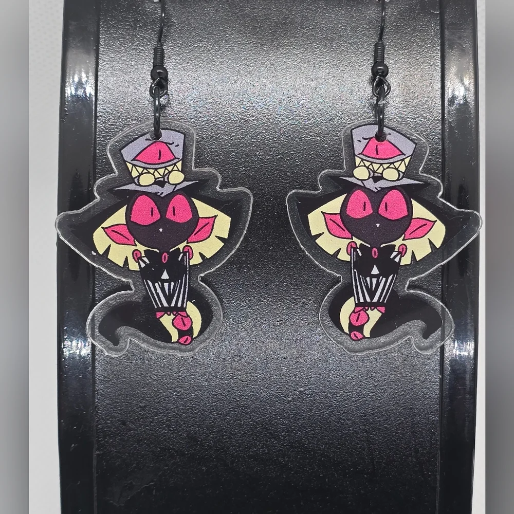 SIR‎ PENTIOUS - Hazbin Hotel Inspired Dangle Earrings! Handmade! Hypo-Allergenic